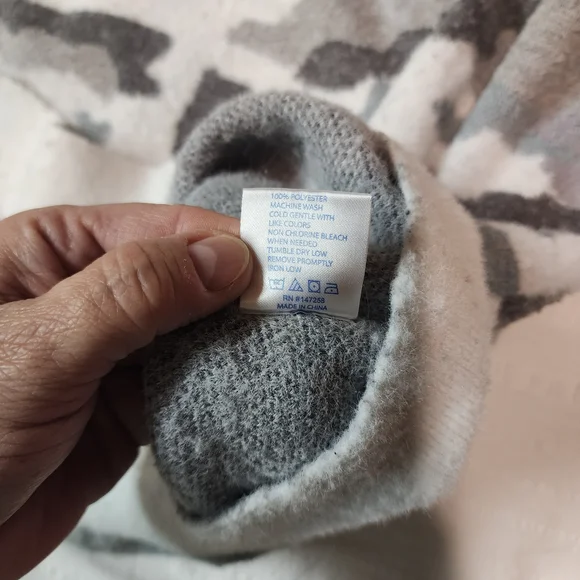 Simply Southern Gray and White Camouflage Sweater - Picture 12 of 13